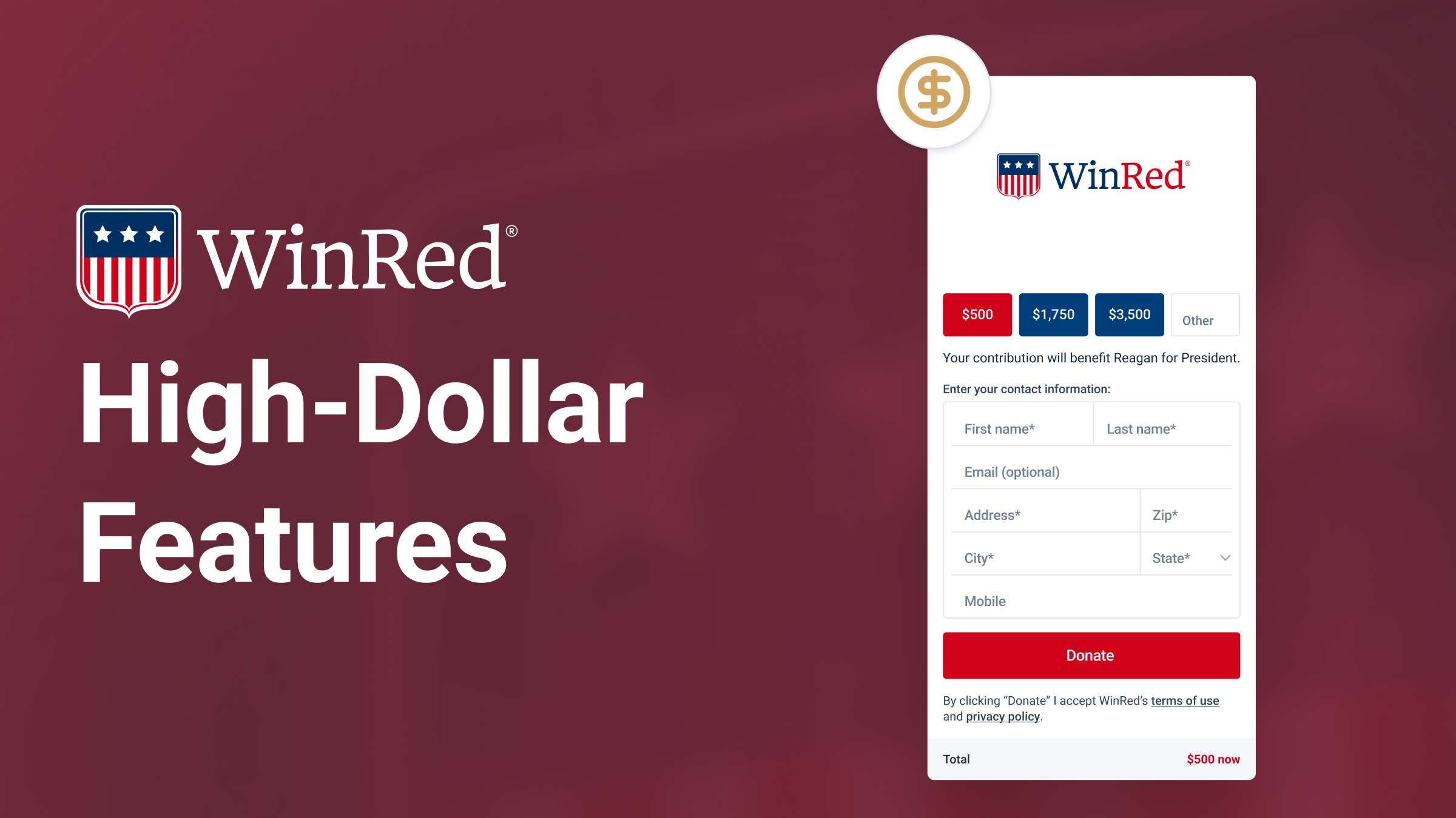 WinRed Features Optimize High-Dollar Fundraising Programs